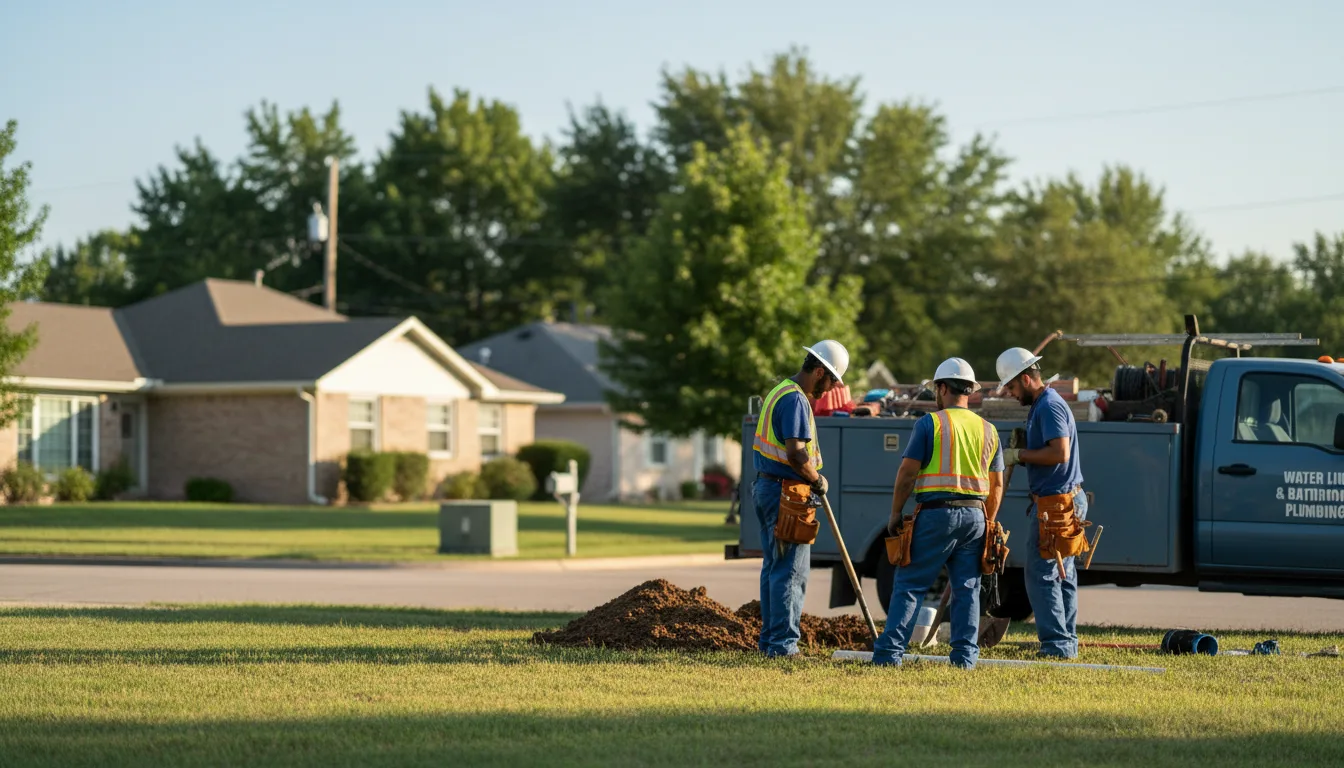 Residential water line and bathroom plumbing service in Early, TX
